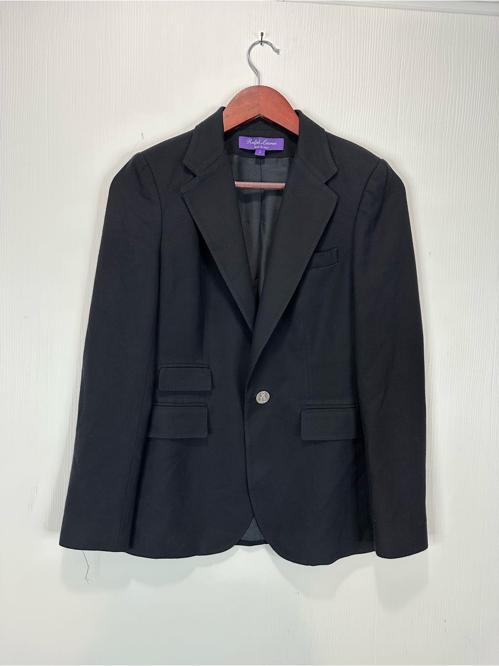 Ralph Lauren Purple Label Parker Black Single-Button Blazer